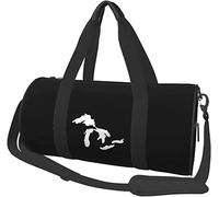 Michigan Great Lakes State Map - Bolsa de Viaje para Equipaje, Bolsa de Lona Plegable para Deportes, Color Negro