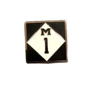 Michigan M1 Woodward Avenue - Pin esmaltado con acabado suave, alfileres de solapa fundidos y rellenos para ropa, mochilas, chaquetas de mezclilla y tela, 1 x 1 pulgada, 1" X 1", Metal, Sin gemas.