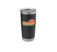 Michigan Retro Sunset Vaso térmico de acero inoxidable de doble pared