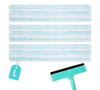 MICHIHOMIE 3 Piezas Repuesto para Limpiaparabrisas de Ventana, 32 cm Funda de Repuesto de Microfibra Compatible con Leifheit Window y Frame Cleaner L, Limpieza Eficaz y Sin Rayas