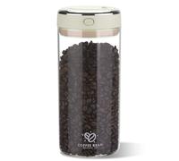 MICHIHOMIE Bote Café Hermético,1700Ml Con Válvula Unidireccional, Tarro De Cristal Para Almacenar Granos De Café Con Rastreador De Fecha, Recipientes De Cocina De Boca Ancha Para Azúcar, Té