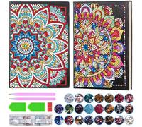 MICHIHOMIE Regalos Niñas 6 7 8 9 10 Años, Manualidades Niñas 5-12 años, Diamond Painting Niños Cuaderno A5, Set Manualidades Juguete Niñas Mandalas 7-12 Años Regalo de Cumpleaños (Estilo B)