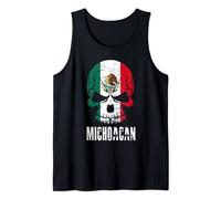 Michoacan Mexico Calavera Bandera Mexicana Camiseta sin Mangas