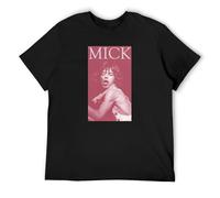 Mick Jagger Maroon Image Men's T-Shirt Unisex Black Cotton Print tee Shirts XL