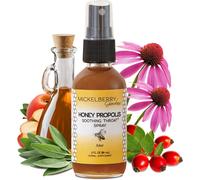 Mickelberry Gardens Honey Propolis Spray de garganta - Solicitud de alivio de la garganta y soporte inmune de propleos - Frmula de hierbas y miel (