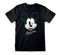 Mickey ET Amigos Mickey Face - Camiseta para Hombre (M)