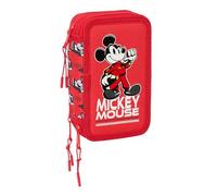 MICKEY & FRIENDS RACING - Estuche Escolar con 37 Útiles Incluidos, Estuche Infantil, Estuche Niño, Ideal para Niños de 5 a 14 Años, Cómodo y Versátil, Calidad y Resistencia, 12.5x5.5x19.5 cm