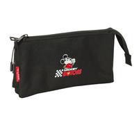MICKEY & FRIENDS RACING - TEEN - Portatodo Triple, Estuche Infantil, Estuche Niño, Ideal para Niños en Edad Escolar, Cómodo y Versátil, Calidad y Resistencia, 22x3x12 cm