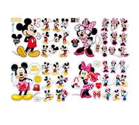 Mickey Minnie - Pegatinas de Mickey para dormitorio de pared y dormitorio infantil (20 x 30 cm, 4 unidades)