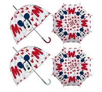 MICKEY MOUSE Mickey Paraguas Campana Transp68cm 2col, Juventud Unisex, Multicolor (Multicolor), Talla Única