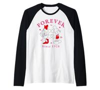 Mickey Mouse And Minnie Forever Valentine Camiseta Manga Raglan