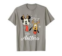 Mickey Mouse and Pluto Deck The Antlers Navidad Camiseta