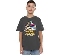 Mickey Mouse Friends Unisex Kids T Shirt Camiseta, Gris Oscuro, 9-10 años para Niños