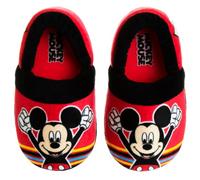 Mickey Mouse Boys Indoor Slippers | Warm Plush Lightweight Slippers