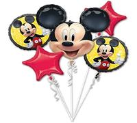 Amscan Anagram 4070101 - Ramo de globos de aluminio de Mickey Mouse de Disney, 5 piezas
