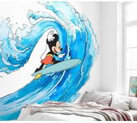 Mickey Mouse Fotográfica Papel Pintado 300x280cm 3x2.8m Disney Surfeando Azul