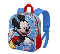 Disney Mickey Mouse House-Mochila 3D Pequeña, Azul, 26 x 31 cm, Capacidad 8.5 L