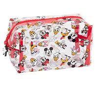 Mickey Mouse Minnie Mouse and Friends - Bolsa de cosméticos transparente para niñas y mujeres, bolsa de maquillaje transparente para lápices escolares, multicolor, Talla única, Bolsa de maquillaje