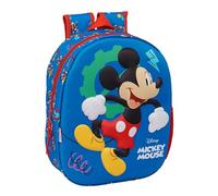 Safta MICKEY MOUSE - Mochila Escolar, con Diseño 3D, Ideal para Niños de Diferentes Edades, Cómoda y Versátil, Calidad y Resistencia, 27x10x33 cm