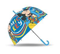 MICKEY MOUSE 18'' Manual Paraguas Acampada y Senderismo Infantil, Juventud Unisex, Multicolor (Multicolor), Talla Única