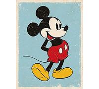 Mickey Mouse Retro Canvas Prints, poliéster, Multicolor, 40 x 50 cm