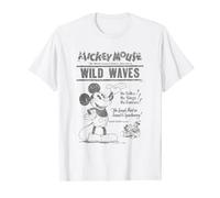 Mickey Mouse Retro Poster Wild Waves Camiseta