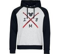 Mickey Mouse Rock out Loud Hombre Sudadera con Capucha Gris/Negro M