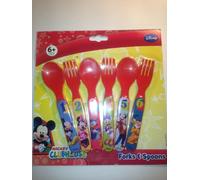 Mickey Mouse Six Piece Fork & Spoon Set by Regent Baby Products, Disney