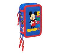 Mickey Mouse Today - Estuche Escolar con 37 Útiles Incluidos, Estuche Infantil, Estuche Niño, Ideal para Niños de 5 a 14 Años, Cómodo y Versátil, Calidad y Resistencia, 12.5x5.5x19.5 cm