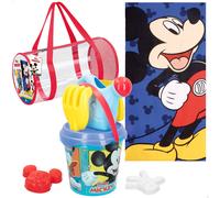 Mickey Set cubo de playa con toalla, accesorios y bolsa