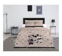 Mickey y Minnie Classic Funda Nórdica Cama 150 240x220 + 2 Fundas Almohada | Ropa de cama 2 personas reversible | Romance vintage de lunares | Licencia Disney oficial | Regalo pareja