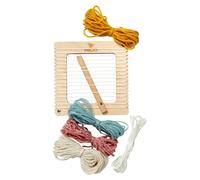 Micki Telar cuadrado - Kit de tejido de juguetes de madera + hilo de tejer - Artes y manualidades para niños - Suministros de arte - A partir de 3 años