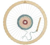Micki Kit de telar de madera con marco redondo de 30 cm + hilo de tejer, artes y manualidades para niños, regalos para niñas y niños, a partir de 3 años