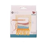 Micki Telar cuadrado - Kit de tejido de juguetes de madera + hilo de tejer - Artes y manualidades para niños - Suministros de arte - A partir de 3 años