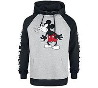 Micky & Minnie Tongue out Hombre Sudadera con Capucha Gris/Negro S 70% algodón, 30% poliéster Regular
