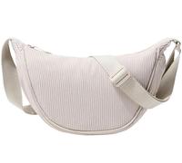Micmores Bolso bandolera para mujer, elegante, de nailon, con media luna, con correa de hombro ajustable, Y2K para cualquier ocasión, Beige-2, Bolso bandolera