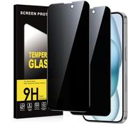 Micnkifo Protector Pantalla Privacidad para iPhone 15 Plus 2 Piezas,Anti Espía Cristal Templado,Anti-Espía Vidrio Película,9H Dureza,Anti-Arañazo,Sin Burbujas,Privacy Screen Protector