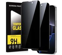 Micnkifo Protector Pantalla Privacidad para iPhone 16 Pro Max 2 Piezas,Anti Espía Cristal Templado,Anti-Espía Vidrio Película,9H Dureza,Anti-Arañazo,Sin Burbujas,Privacy Screen Protector