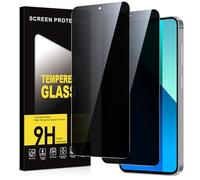 Micnkifo Protector Pantalla Privacidad para Xiaomi Redmi Note 13 4G/5G 2 Piezas,Anti Espía Cristal Templado,Anti-Espía Vidrio Película,9H Dureza,Anti-Arañazo,Sin Burbujas,Privacy Screen Protector