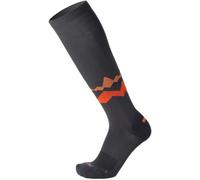MICO Calcetín Trek largo antigarrapatas, Medium Weight Extra Dry unisex, 100% Made in Italy, CA03053, Antracita/Naranja, 35-37