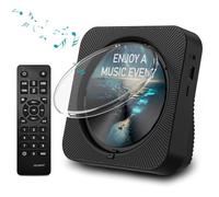 MICOCIOUS Reproductor de CD Bluetooth de escritorio con altavoces para el hogar, reproductores de CD de música portátiles con RC, pantalla LED, radio FM, temporizador, compatible con