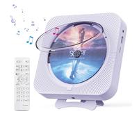 MICOCIOUS Reproductor de CD portátil con Bluetooth Reproductor de CD de computadora para Reproductores de CD de música en casa con Control Remoto, Temporizador, Altavoces duales Integrados con