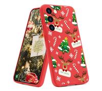 Micoden Funda Compatible con Samsung Galaxy S23 5G para Navidad Silicona Patrón TPU Suave para Mujeres Niñas Regalos Funda Protección Impacto para Samsung Galaxy S23 5G,Rojo,Árbol de Navidad