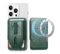 Micoden Para MagSafe Wallet, Magnetic 7-Karten-Holder, Ultradünn Magnetstärke Brieftasche für Handy mit Magnetstärke Geldbörse Vegan Leather Kompatibel mit iPhone 17/16/15/14/13/12 Serie, verde