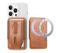 Micoden Para MagSafe Wallet, Magnetic 7-Karten-Holder, Ultradünn Magnetstärke Brieftasche für Handy mit Magnetstärke Geldbörse Vegan Leather Kompatibel mit iPhone 17/16/15/14/13/12 Serie, marrón