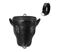 Micoklinlin Riñonera medieval y cinturón conjunto de cuero nórdico en relieve renacentista vikingo traje accesorios, Blcak 208, talla única, Cinturón de dinero