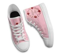 Micoklinlin Zapatillas unisex de lona para hombre y mujer, ligeras, antideslizantes y cómodas, informales, Diseño de rosario, 38 EU