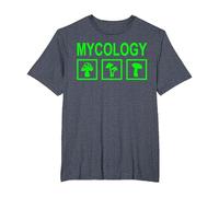 Micología de Hongos de forrajeo de Setas Camiseta, Hombre Tallas Grandes, Azul Jaspeado, 2X Alto