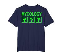 Micología de Hongos de forrajeo de Setas Camiseta, Hombre Tallas Grandes, Azul Marino, 2X Alto