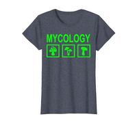 Micología de Hongos de forrajeo de Setas Camiseta, Mujer, Azul Jaspeado, L
